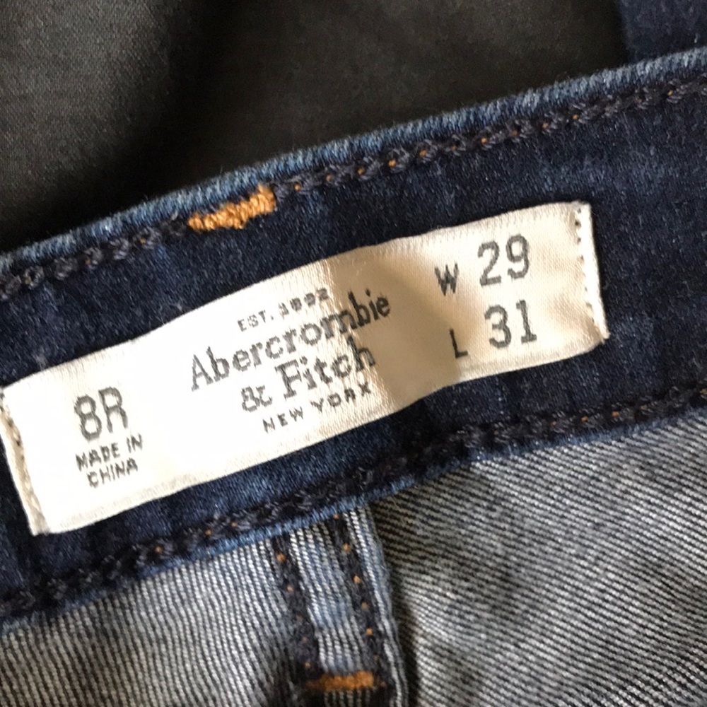 Abercrombie &Fitch skinny dark denim w29 L31 sz 8r - Picture 4 of 4